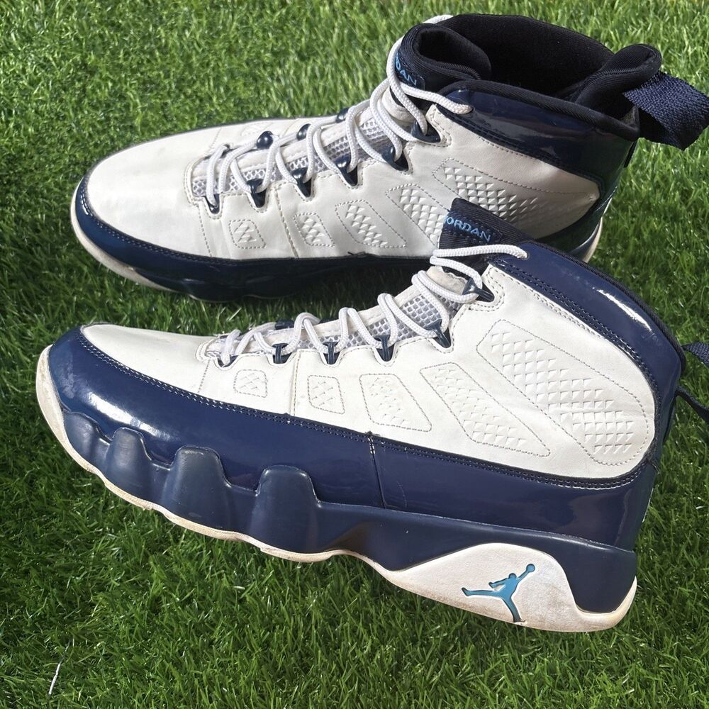 Nike Air Jordan 9 Retro Pearl Blue UNC Sneakers 302370-145 Men’s Size 13